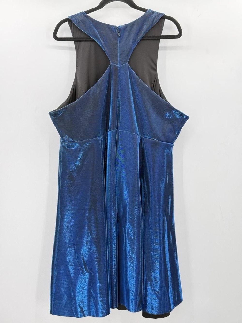 Torrid Blue Metallic Sparkle A-Line Sleeveless Dress w/ Zipper - 16 - Picture 2 of 6